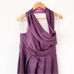 Jenny Yoo NWT  Hammered Satin One Shoulder Dress in Plum Photo 2