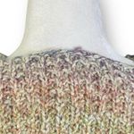 Knit Cardigan Sweater Pastel Ombré Fuzzy Rainbow Chunky Loose Knit Crewneck Purple Size L Photo 4