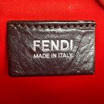 Fendi Demi Jour textured red silver leather top handle satchel shoulder bag Photo 11