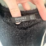 Bershka NWT  Black Sparkly Fuzzy Women's Tank Top SMALL Photo 1