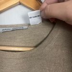 autumn cashmere  cashmere silk tan metallic puff sleeve sweater size small Photo 3