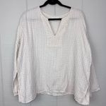 Velvet by Graham & Spencer Cornelia Double Face Cotton Tunic Top White Black Dot Photo 1