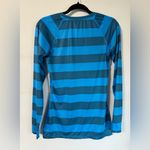 Nike Pro DriFit L/S Striped V Neck Tee Blue Size S Photo 1