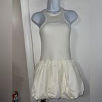 Divided H&M  Cream Sleeveless Bubble-hem Dress Small Photo 1
