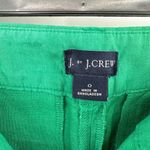 J.Crew J. by  size 0 linen cotton blend green shorts‎ scalloped hem Photo 3