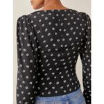 Reformation ๐๐ Nell Top ~ Eliza Black Floral Print Large Photo 2