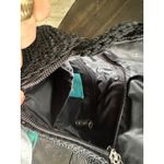 The Sak Black Crochet Crossbody Bag Woven Strap Flap Closure Charm Like new cond Photo 3