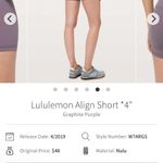 Lululemon  align shorts 4” Photo 5