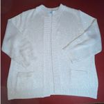 J. McLaughlin  Cardigan Womens XL Metallic Knit Open Front Pockets Shimmer Sparkle Photo 7