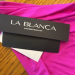La Blanca Island Goddess Shirred Band Hipster Bottom - Bright Pink nwt Photo 7
