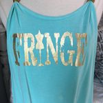 Comfort Colors Tank Fringe Swim Coverup Shirt Womens Medium Beach Top Photo 7