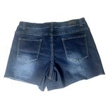 Lucky & Blessed Cutoff Dark‎ Wash Intentional Faded Denim Shorts Women's 14 Blue Size 14P Photo 1