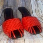 SIGERSON MORRISON Jara Specchio Mirror Sandal Heels Size 7 Red Photo 3