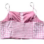 American Eagle •  gingham eyelet crop top pink xlarge Photo 1