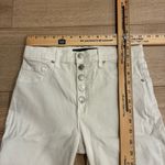 Veronica Beard  Debbie Skinny High Rise Jeans White Ankle Button Fly Size 26 Photo 4