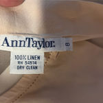 Ann Taylor Women’s 2 Pieces Top & Skirt Beige/green 100% Linen Set Size 8 Photo 8