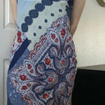 Rampage Vintage Y2K  Bandana Floral Patchwork Midi Chiffon Dress Bias Cut Size‎ 4 Photo 0