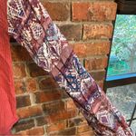 cupio  womens waffle knit mixed media sleeve top orange large Photo 1