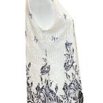 Kamana Butterfly Lace Sleeveless Tunic Blouse Lace Up Neck White Black Size M Size M Photo 5