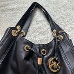 Michael Kors Black Leather LUDLOW Hobo Bag Shoulder Purse Drawstring Photo 1