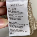 Anthropologie Staring at Stars Tan & White Herringbone Striped Open Face Waterfall Cardigan Photo 4