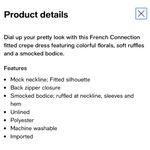 French Connection  Crepe Floral Dress Photo 4