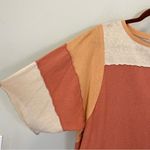 easel  Colorblock Relaxed Short Sleeve Boho Crewneck Tee Size‎ Large Photo 3
