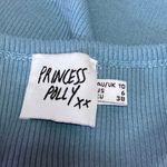 Princess Polly Blue Rib Knit Sleeveless Racerback Pullover Crop Tank Top Size 6 Photo 2