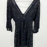 Despi Swim Cover Up Women MEDIUM Black V Photo 1