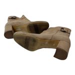 Naturalizer Tan Oatmeal Suede Leather Willette Side Zip Buckle Ankle Bootie 9.5 Photo 5