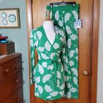 Diane Von Furstenberg  X Target Knit Wrap Sweater + matching Green pants Set XXS Photo 9