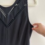 Maison Jules Black Pleated Mini Dress with Diamond Cutouts, Size Large Photo 6