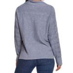 Weatherproof Vintage NWT Slub Pointelle Knit Mock Neck Sweater Dusty Blue Medium Photo 1