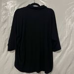 Eileen Fisher  Black Mockneck Shirt Size Medium Photo 4