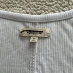 Madewell Optic White Sleeveless Scoop Neck Modal Drapey Rib Knit Tank Top Sz XS Photo 3