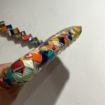 Wrapper purse zippered closure handbag colorful conversation piece Blue Photo 3