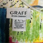 Graff By Um Company Sz L Colorful Street Cafe Scene Jacket Blazer Size L Photo 3