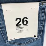 RE/DONE Womens Jeans 90s High Rise Ankle Crop Bright Faded Blue Button Fly 26 Photo 4