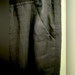 Neiman Marcus  black 💯 linen drawstring waist wide leg pants. Pockets. Size 10. Photo 2