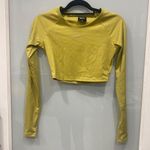 ECHT Women's Mustard Yellow Long Sleeve Crop Top Work Out Shirt Top Sz M Photo 0