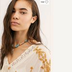 Free People  Lavender Fields Embroidered Trapeze Dress size medium Cream Photo 2