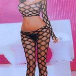 Fabric And Fabric Fishnet full bodysuit  Photo 0