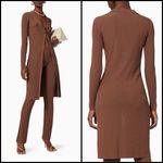 💕AYA MUSE💕 Ravenna Longline Ribbed Knit Cardigan ~ Chocolate Brown Small S NWT Size XS Photo 1