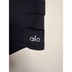 Alo Yoga  Black Cutout High Waist Biker Shorts Women's Size XS Photo 2