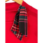 Riley & Rae Sweater Women's Size S Red Mockneck Knit Plaid Bow Christmas NEW Photo 4