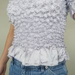 Vintage 90s Silver Bubble Popcorn Shirt Size M Photo 4