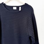 Armani Collezioni [] Black 100% Wool Boat Neck Sweater Classic Ribbed Sz Large L Photo 6