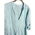 CP Shades x Calypso St. Barth Blue Linen Embroidered Pintuck Tunic Size XS Photo 2
