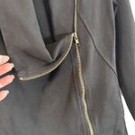 Olivaceous Black Asymmetrical Zipper Basic Jacket With Pockets Women Sz S Photo 3