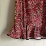 Avenue Vintage 90s Paisley Tulip Skirt 26/28 Red Photo 2